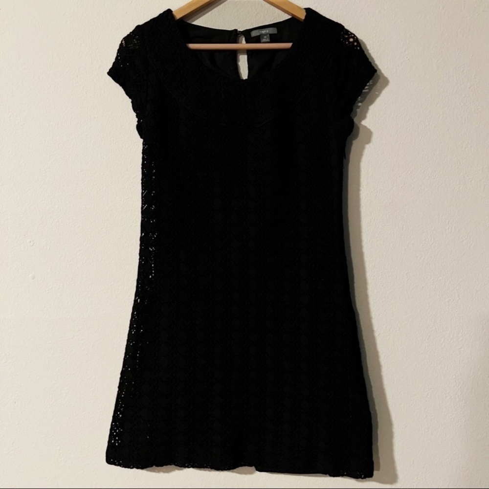 Apt 9 black knit crochet dress